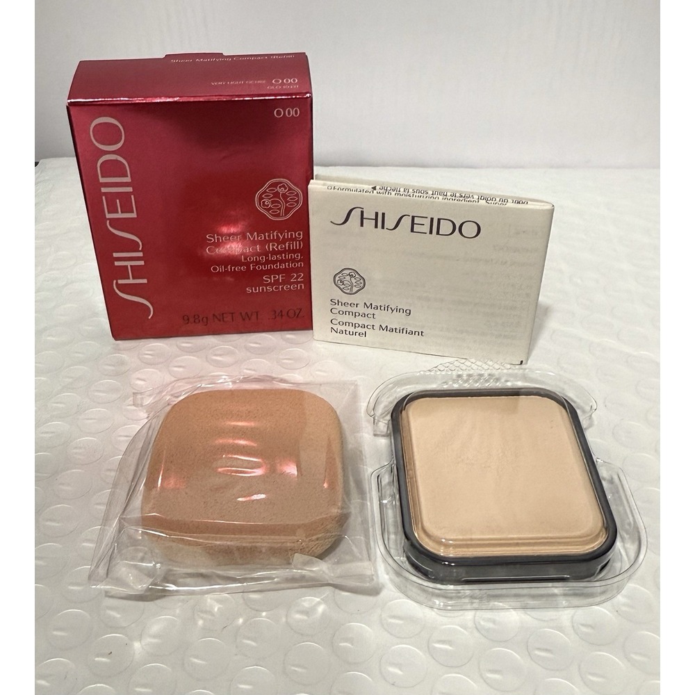 Shiseido Sheer Matifying Compact SPF 22 Refill Very Light Ochre O00 Authentic